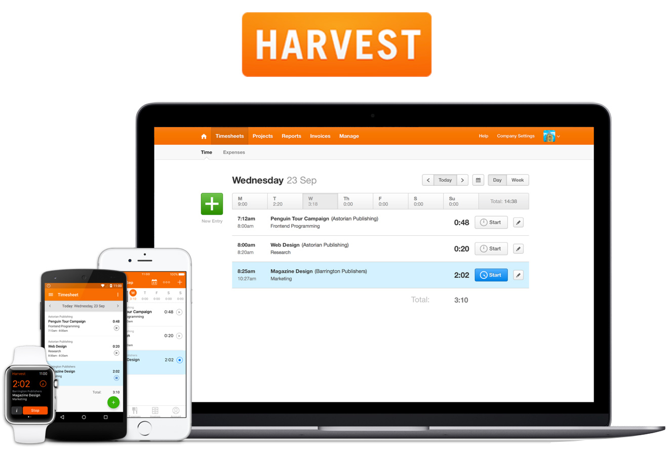 login harvest app