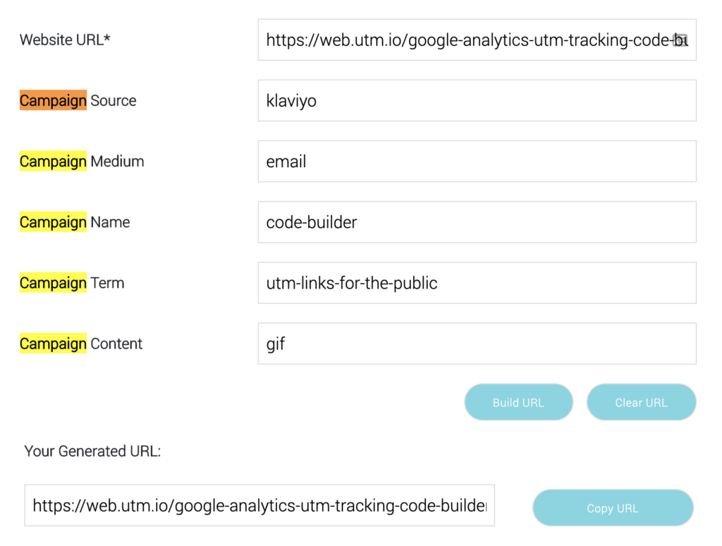 utm builder