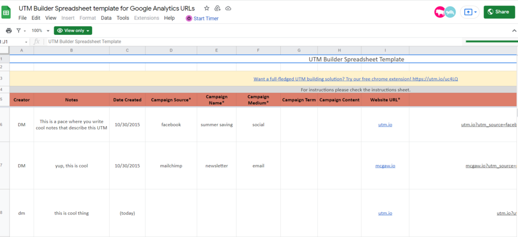 Free UTM Builder Spreadsheet Template Download (Reduce Workload) Free UTM Builder Spreadsheet Template Download (Reduce Workload)