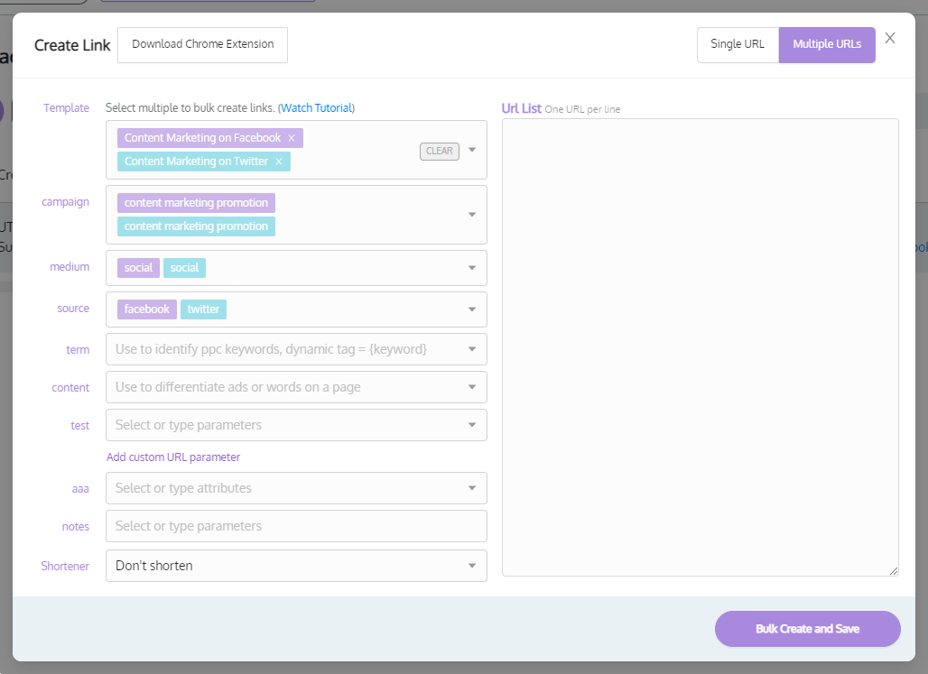 color coded parameters